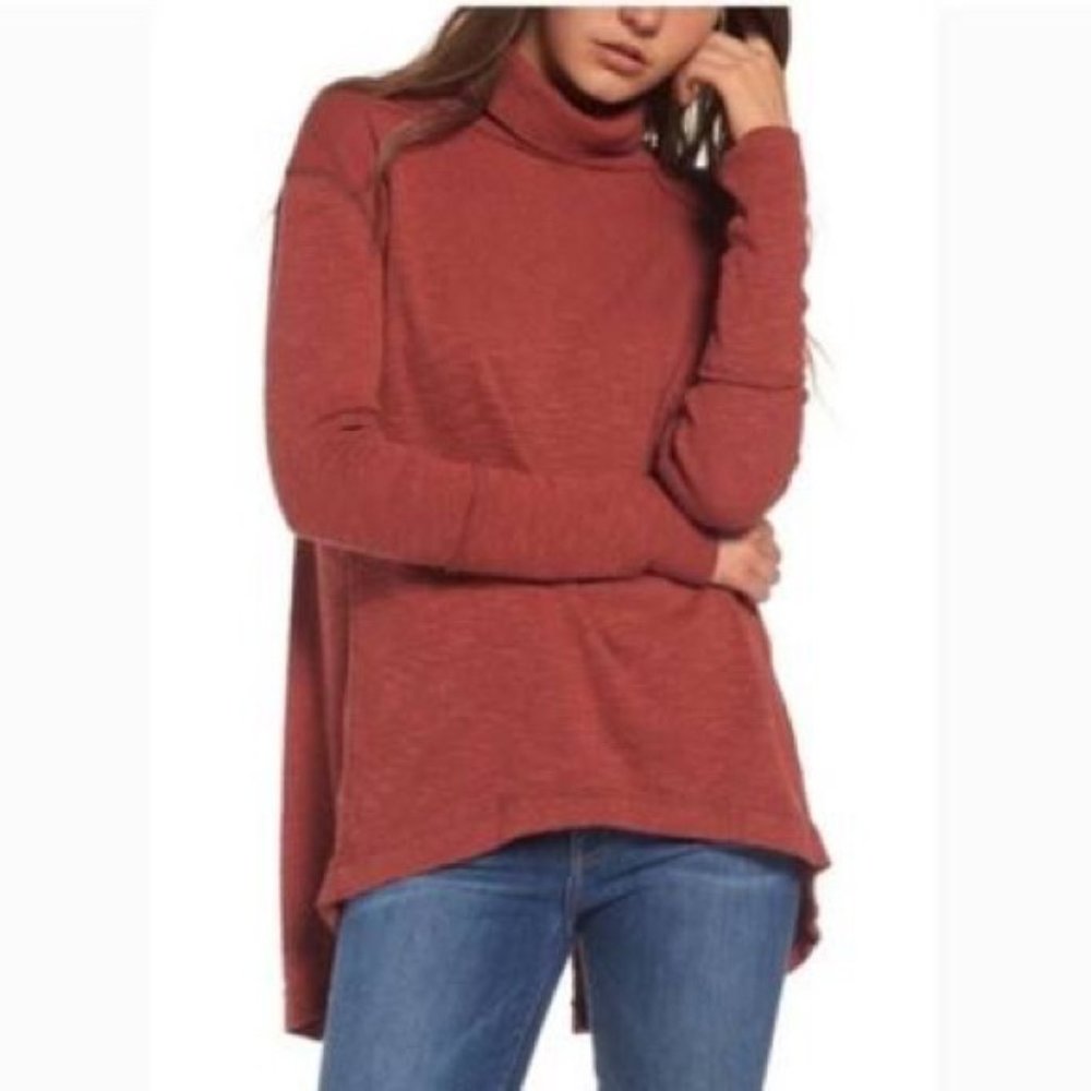 Free People Sweater Sienna Thermal Split Top
